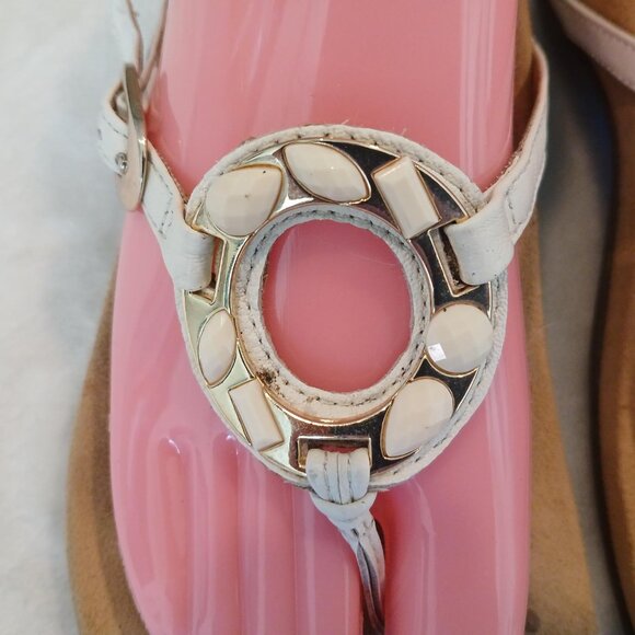 VIONICS THONGS WITH GOLD-TONE EMBELLISMENT - Picture 2 of 6